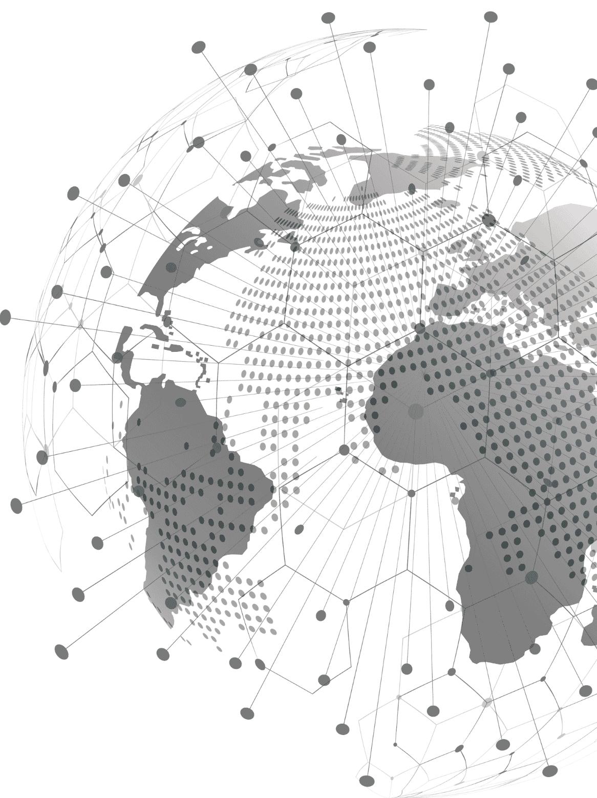 Globe showing client locations